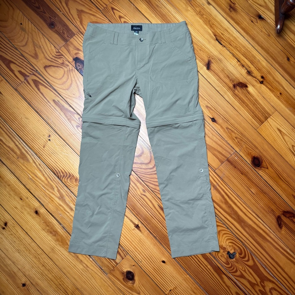 Marmot Women's 12 Convertible Hiking Pants Shorts Tan Cargo Outdoor Gorpcore